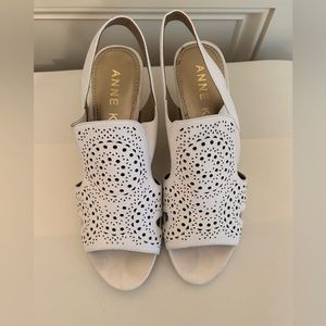 Anne Klein White Heels